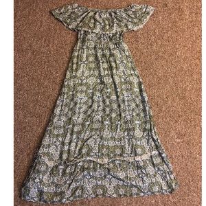 Miami Off the Shoulder Maxi Dress L NWT